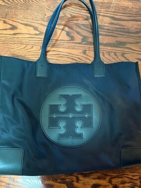 Tory Burch Ella Black Nylon Tote